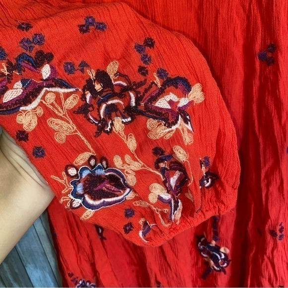 Free People Oxford Floral Embroidered Open Back Mini Dress - Picture 10 of 11